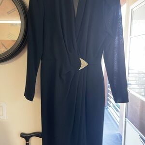 Morgan Taylor Elegant Black Long Sleeve Dress